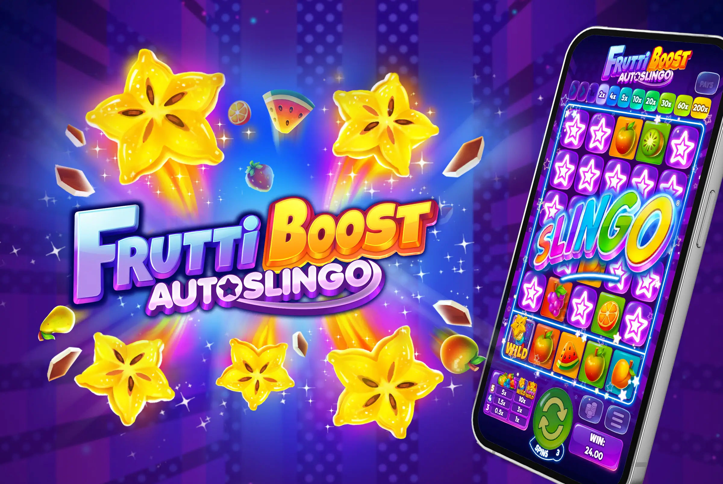 Frutti Boost Autoslingo Brings Colorful Energy to Every Spin